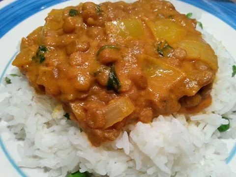 Easy lentil and coconut curry