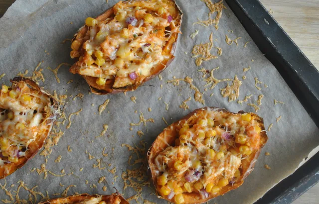BBQ Chicken Stuffed Baked Sweet Potato Recipe - 1