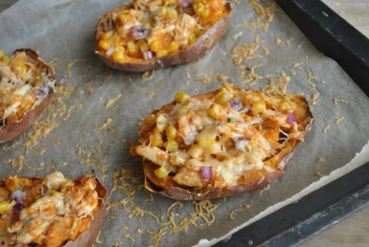 BBQ Chicken Stuffed Baked Sweet Potato Recipe - 2