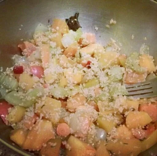 Simple baked Couscous Vegetable Salad recipe