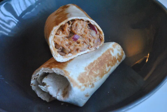 Crispy Toasted BBQ Chicken Wraps