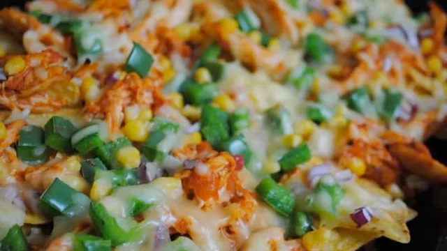 Fully Loaded Chicken Enchilada Nachos recipe