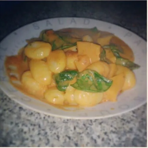 Gnocchi with Butternut Squash, Spinach, and Mascarpone Sauce