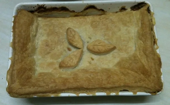 Frugal chicken pie student recipe