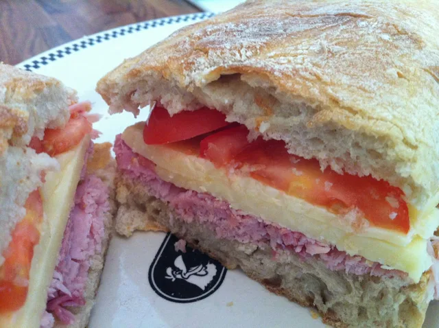All day Ham, Cheese and Tomato sandwich