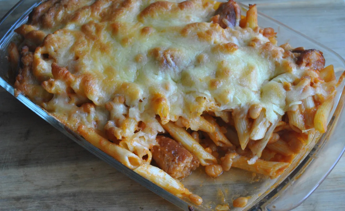Sausage and Baked Bean Pasta Bake Recipe - 3