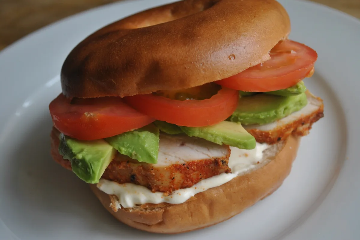 Stuffed Turkey and Avocado bagels recipe - 1