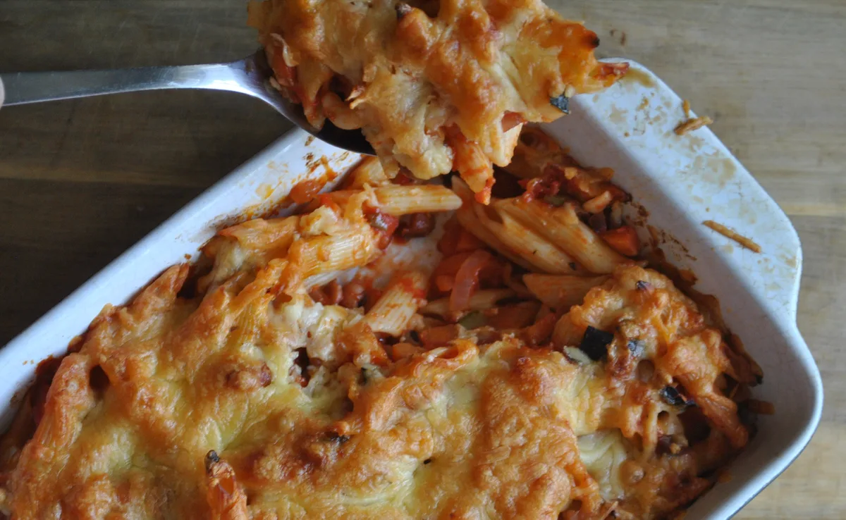 Vegetable and Bean Vegetarian Pasta Bake Recipe - 2