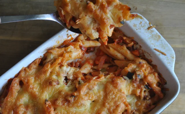 Vegetable and Bean Vegetarian Pasta Bake Recipe - 2