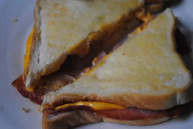Melting Cheese and Crispy Bacon Toastie recipe