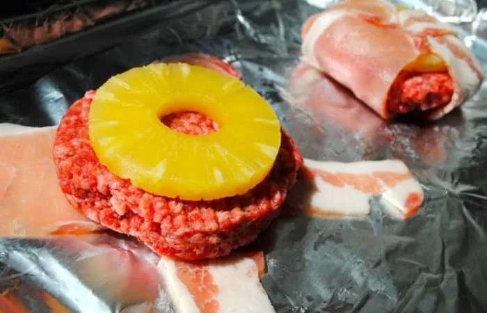 bbq pineapple bacon burgers 2