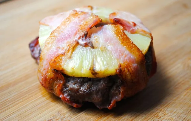 Pineapple BBQ bacon burgers recipe
