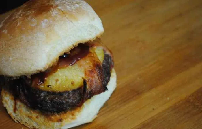 bbq pineapple burgers bacon