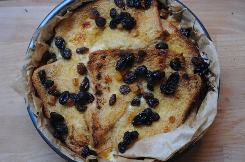 Bread and butter pudding student recipe