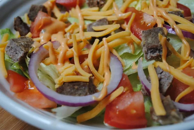Easy burger salad recipe