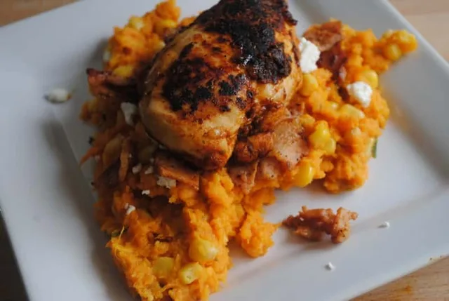 Cajun Chicken and Sweet Potato Mash Recipe
