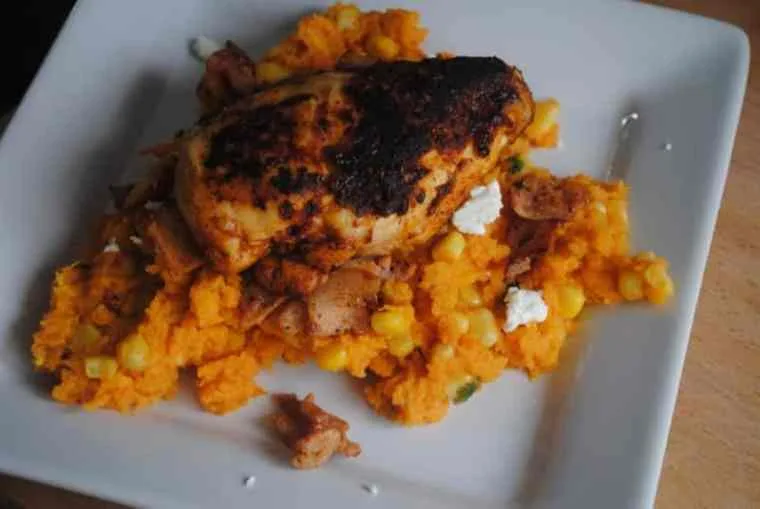cajun chicken sweet potato mash  - 2