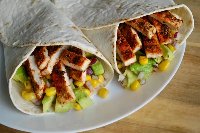 cajun turkey wraps sweetcorn avocado recipe - 1