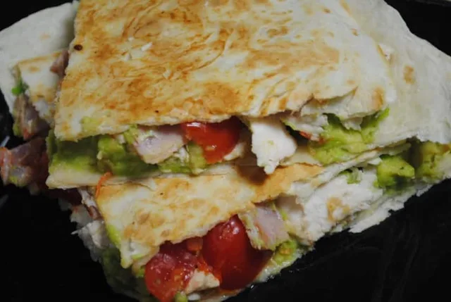 Chicken, Bacon and Avocado Tortilla Toasties Recipe