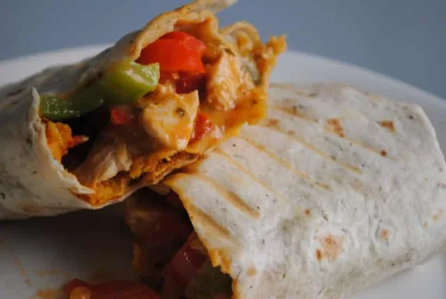 Toasted Chicken Enchilada Burritos recipe