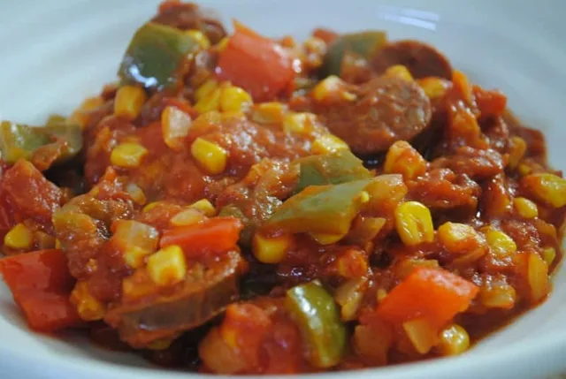 Colourful chorizo casserole recipe
