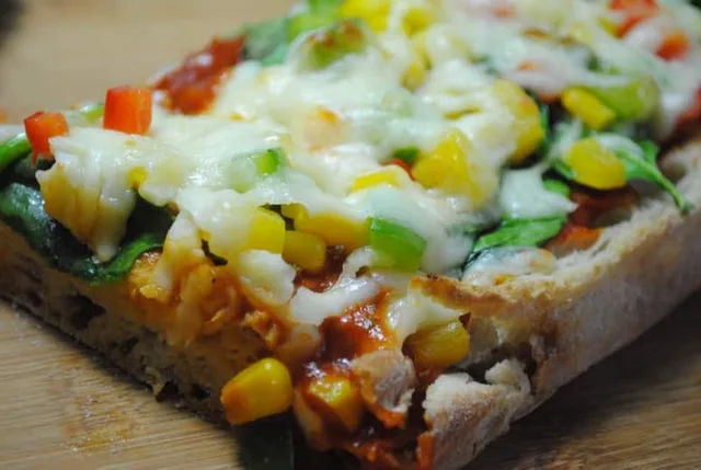 Veggie Packed Ciabatta Pizza recipe