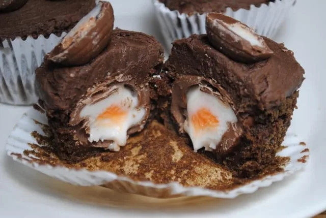 Chocolate Creme Egg Cupcakes recipe