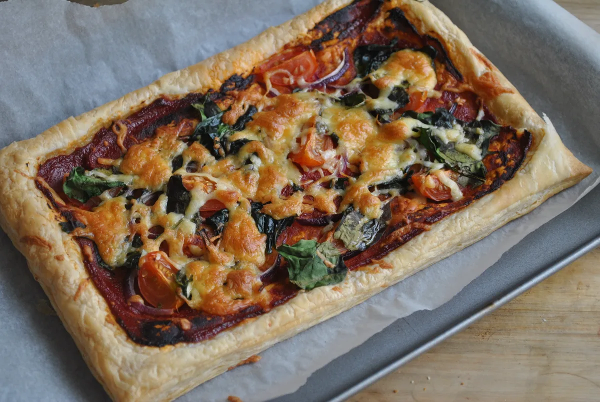 easy vegetarian puff pastry tart recipe - 2