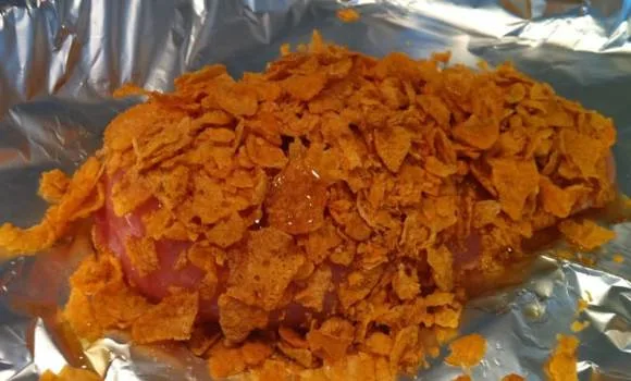 honey chicken cornflakes 1