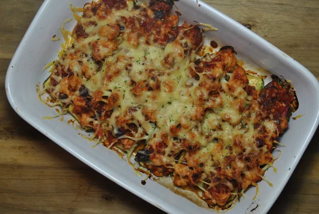 low carb Turkey Stuffed Courgette Recipe - 1