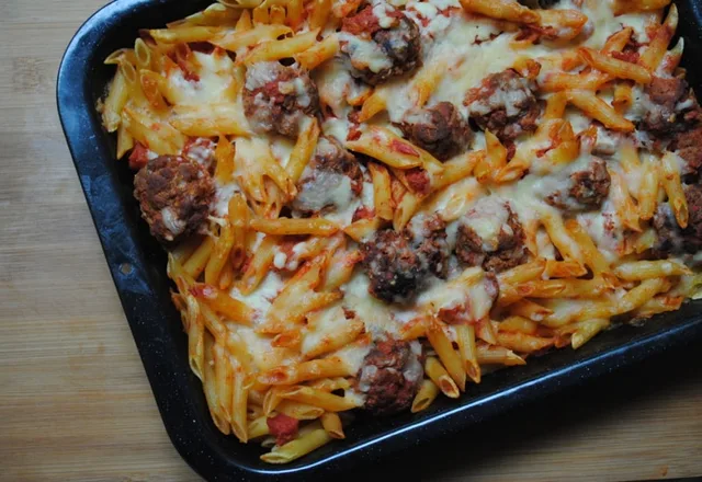 Meatball Pasta Bake recipe
