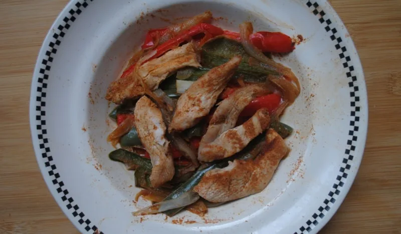 Microwave chicken fajitas recipe