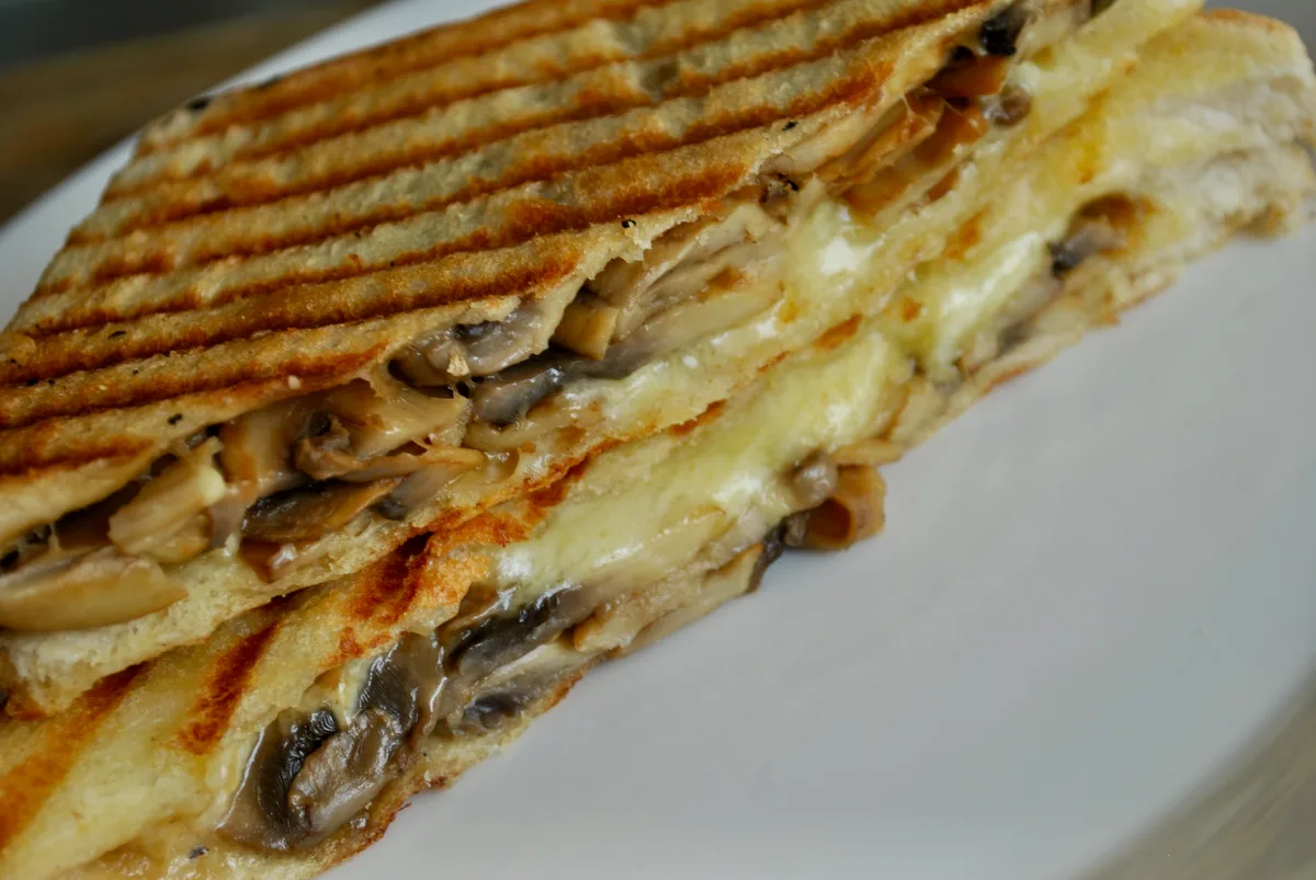 mushroom cheese toastie - 1