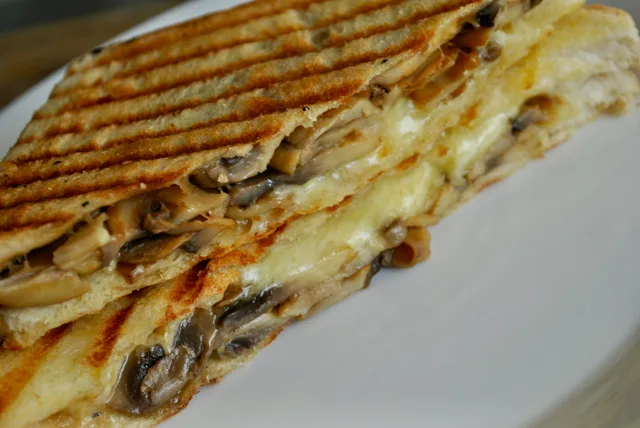mushroom cheese toastie - 1