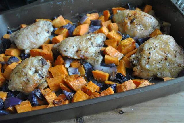 one dish roast chicken sweet potato recipe - 3
