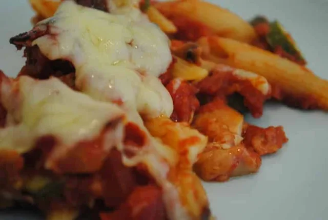 Veggie pasta bake student recipe