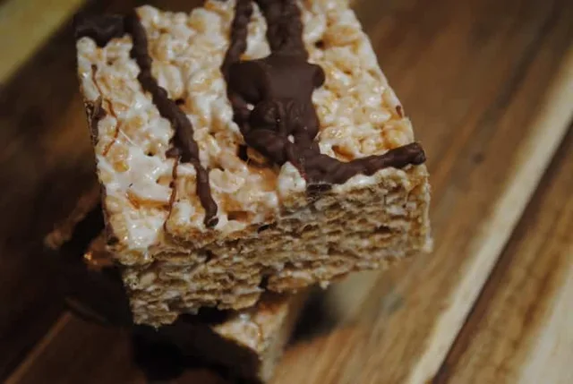 Ultimate Chocolate + Marshmallow Crispy Squares recipe