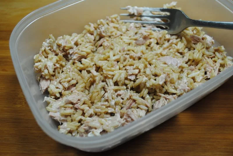 Rice and tuna mayo