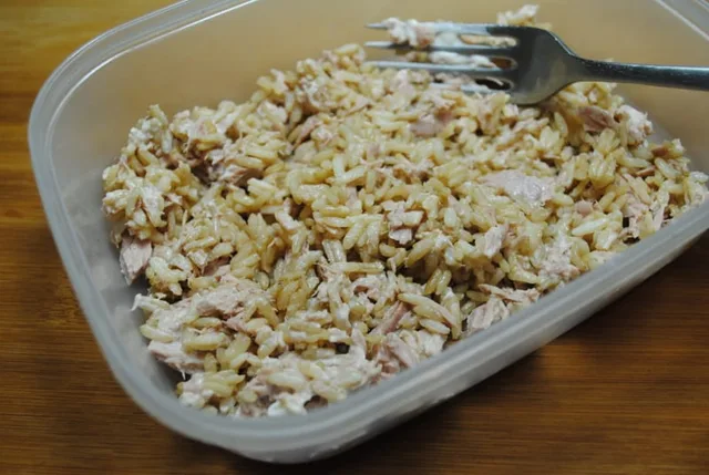 Rice and tuna mayo
