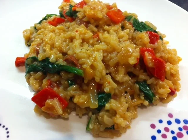 Chorizo & red pepper risotto