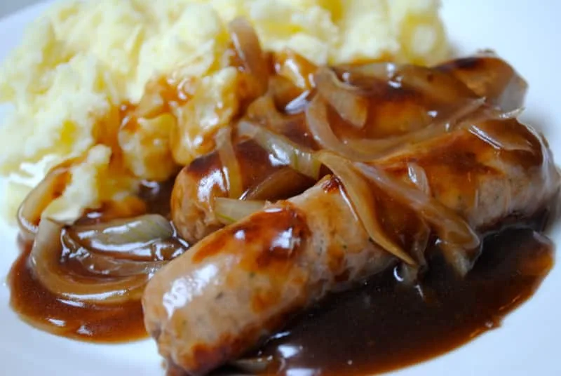 Super simple bangers and mash recipe