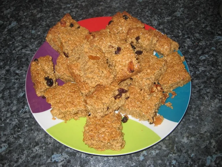 Simple fruity flapjacks