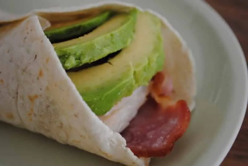 Turkey, Bacon and Avocado wraps