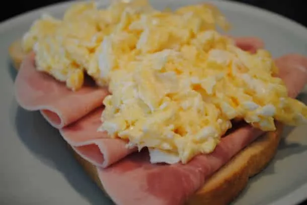 Hangover scrambled egg breakfast!