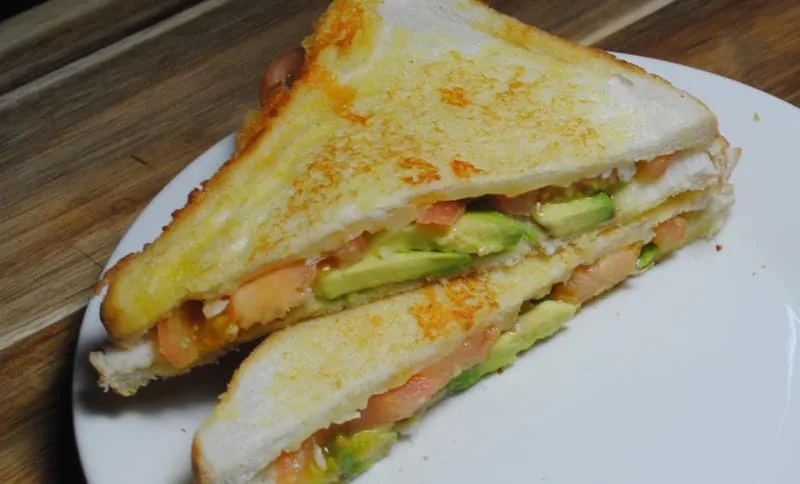 Avocado and Tomato Grilled Cheese Toasties recipe