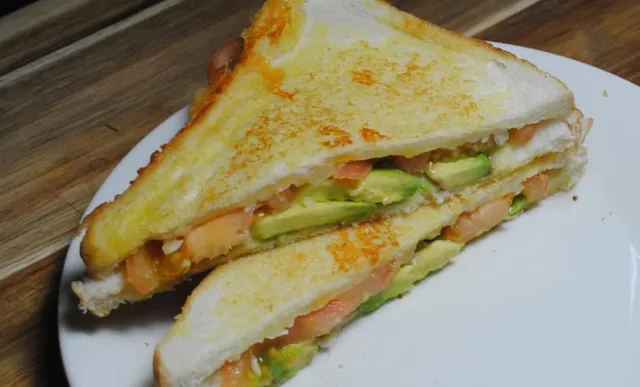 Avocado and Tomato Grilled Cheese Toasties recipe