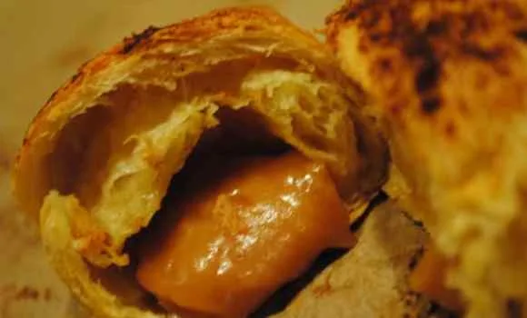Sweet melting fudge croissants