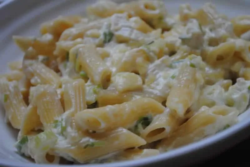 Spring Onion and Brie Pasta