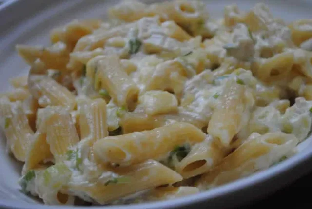 Spring Onion and Brie Pasta