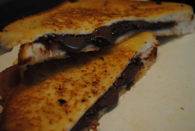 bacon chocolate toastie